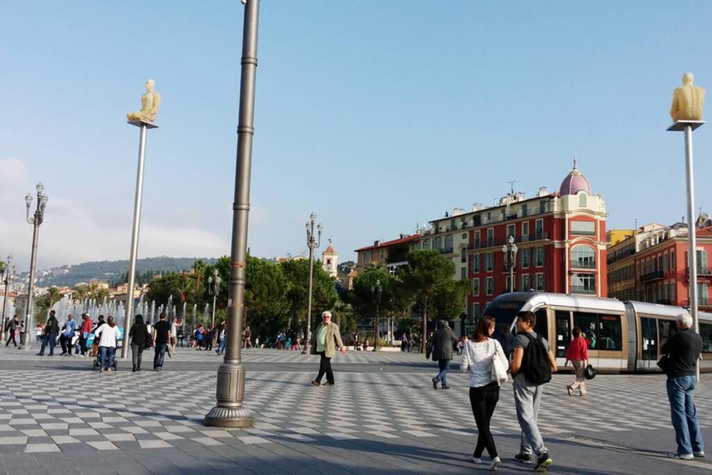Spacious 3 Bedroom Flat Nice Center - Magnificent View-Parking Exterior foto