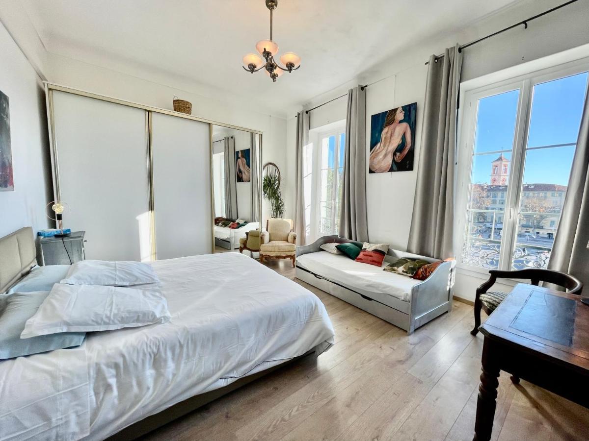 Spacious 3 Bedroom Flat Nice Center - Magnificent View-Parking Exterior foto