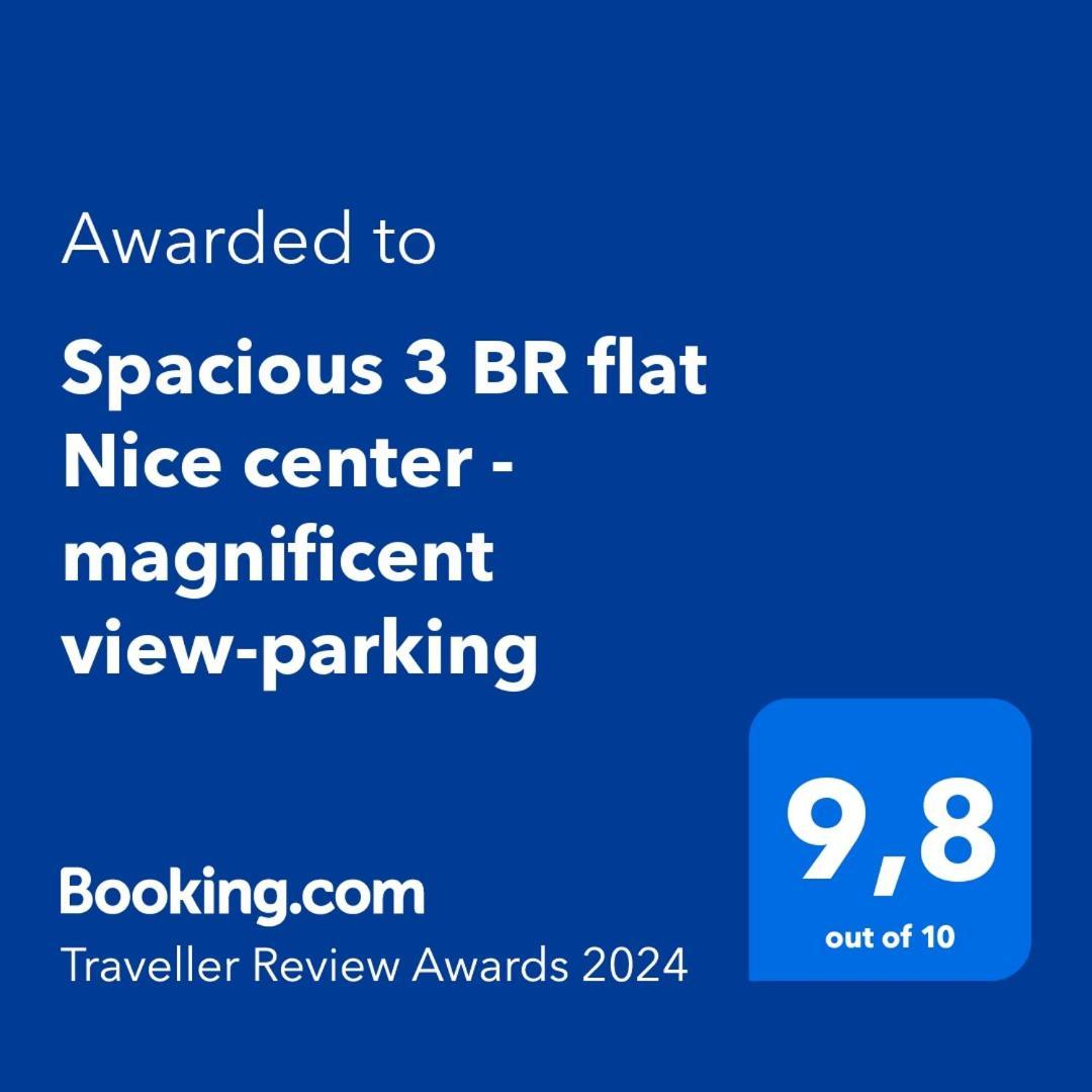 Spacious 3 Bedroom Flat Nice Center - Magnificent View-Parking Exterior foto