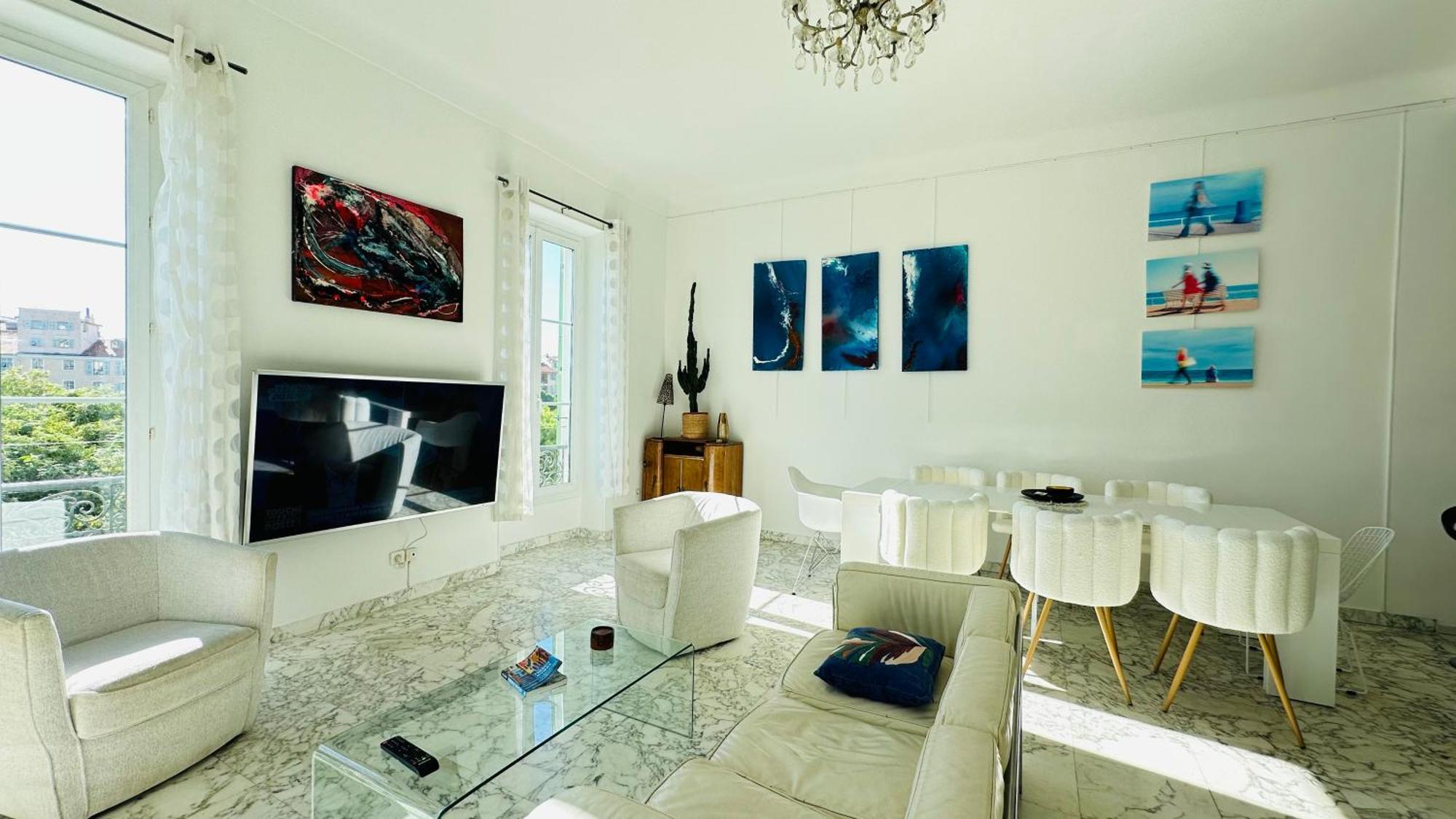 Spacious 3 Bedroom Flat Nice Center - Magnificent View-Parking Exterior foto