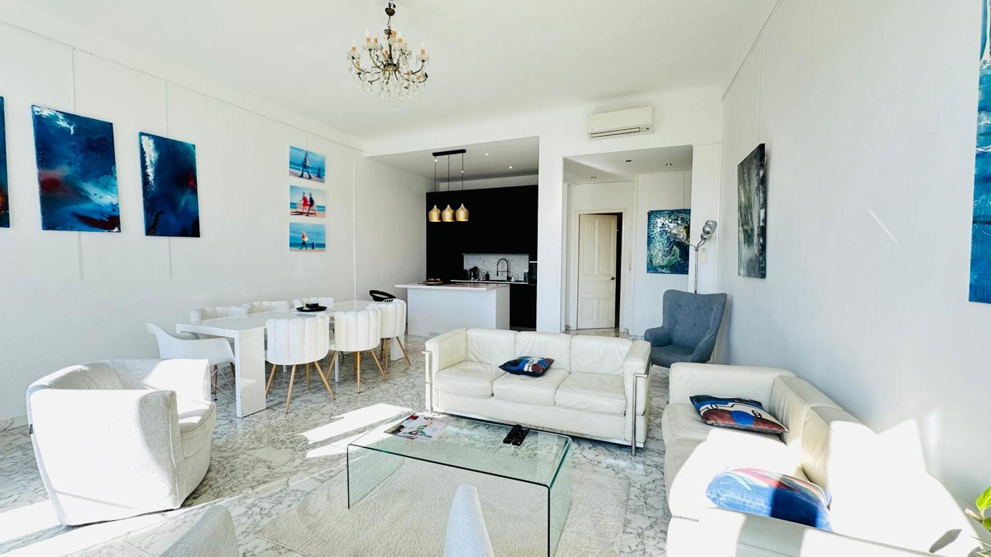 Spacious 3 Bedroom Flat Nice Center - Magnificent View-Parking Exterior foto